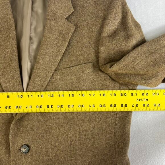 Jos A Bank Blazer 40R Brown 100% Camel Hair Sports Coat Suit Jacket 2 Button - Picture 4 of 9